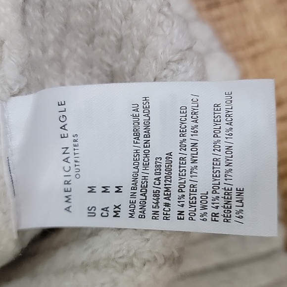 American Eagle NWT chunky ribbed hooded Sweater Womens medium - Picture 7 of 8